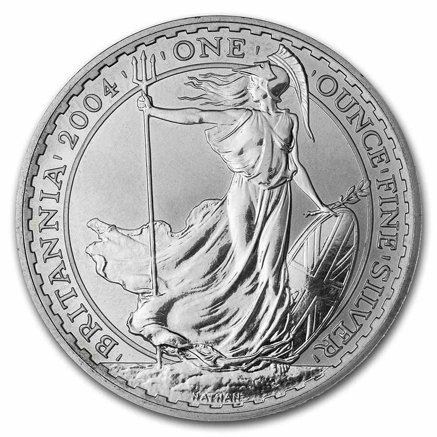 Buy 2004 Great Britain 1 oz Silver Britannia BU (Abrasions)