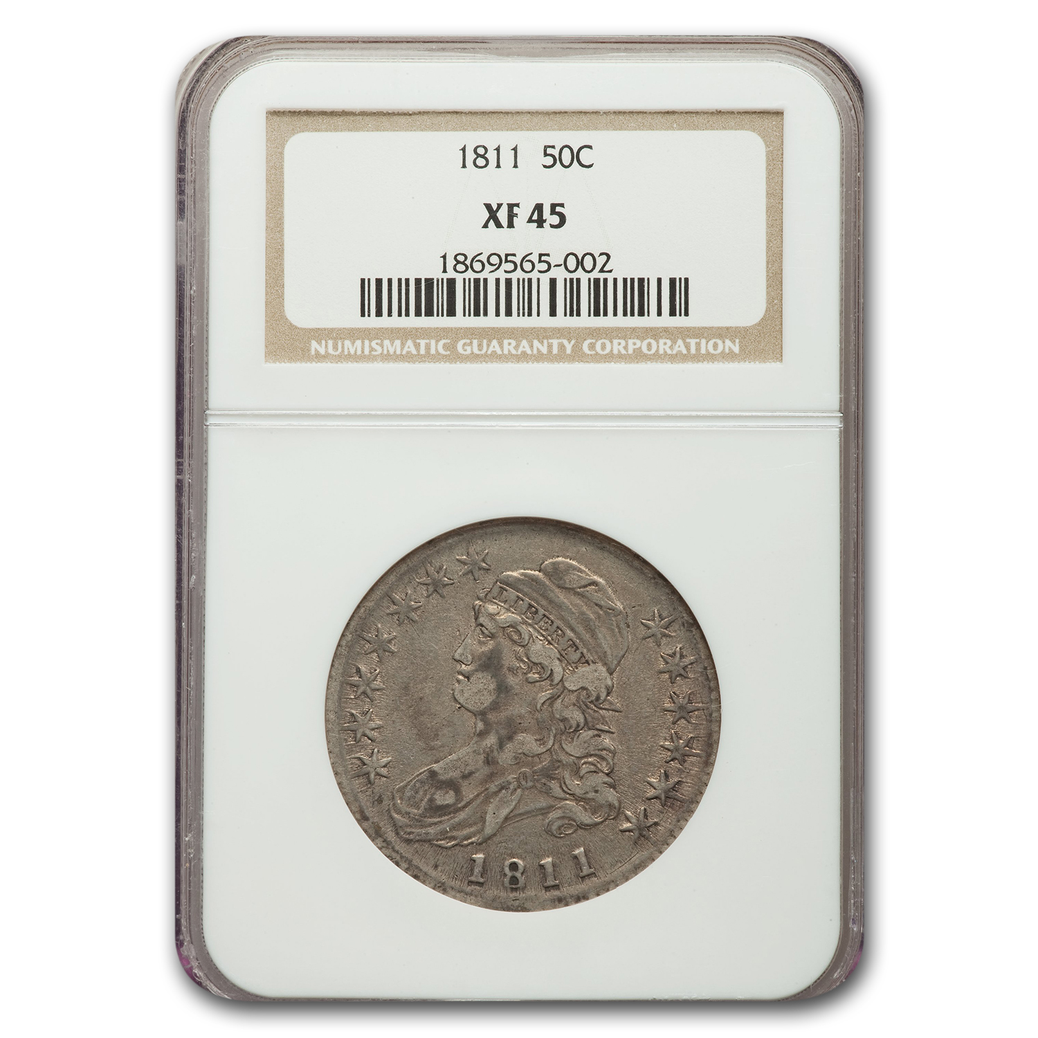 Buy 1811 Bust Half Dollar XF-45 NGC (Small 8)