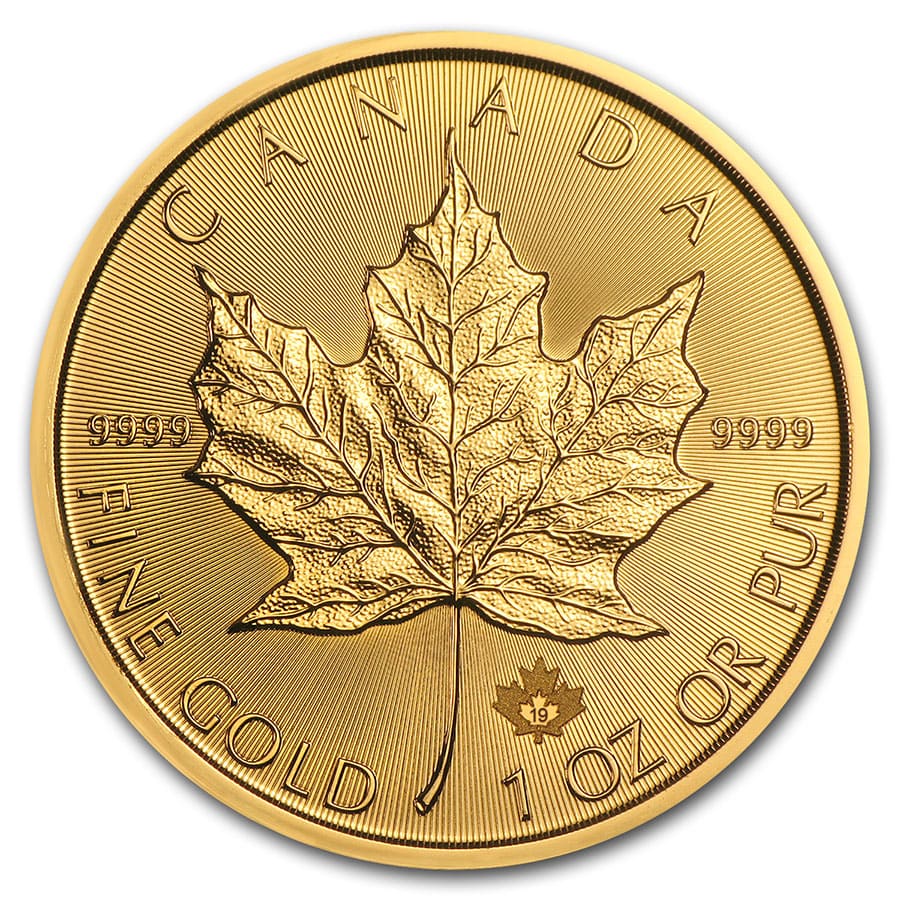 Buy 2019 Canada 1 oz Gold Maple Leaf BU - Click Image to Close