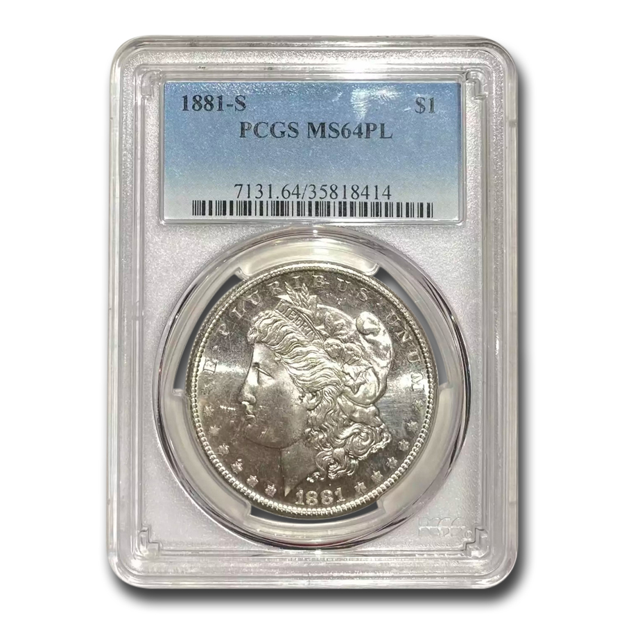 Buy 1881-S Morgan Dollar MS-64 PL PCGS