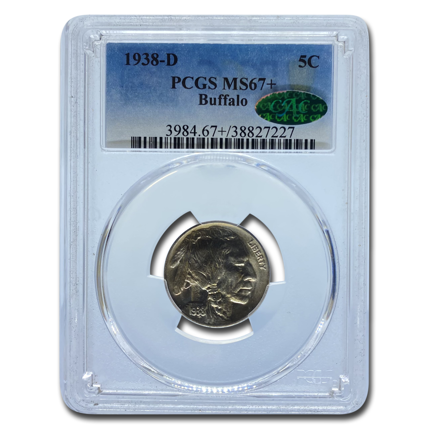 Buy 1938-D Buffalo Nickel MS-67+ PCGS CAC