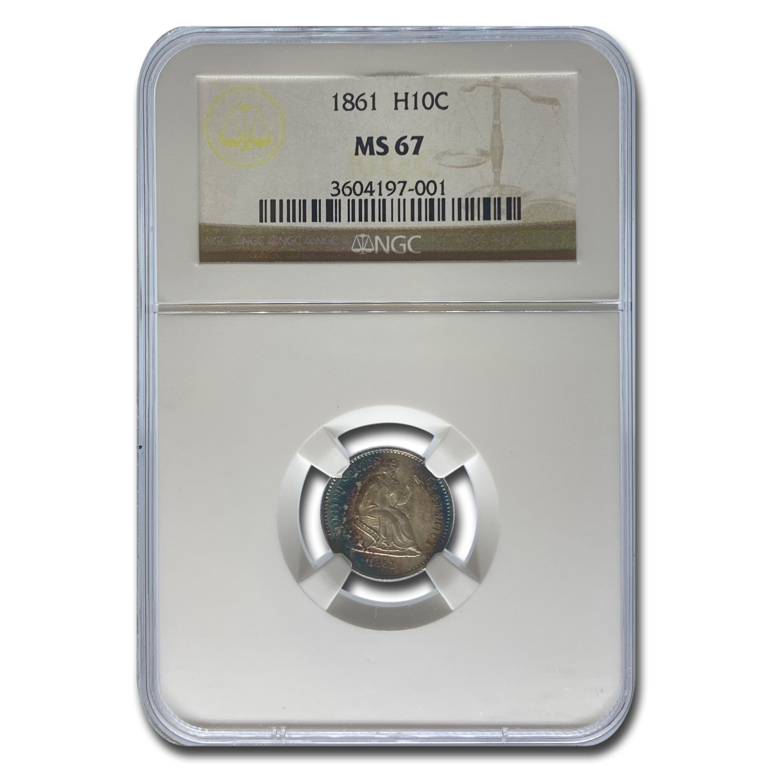 Buy 1861 Liberty Seated Half Dime MS-67 NGC