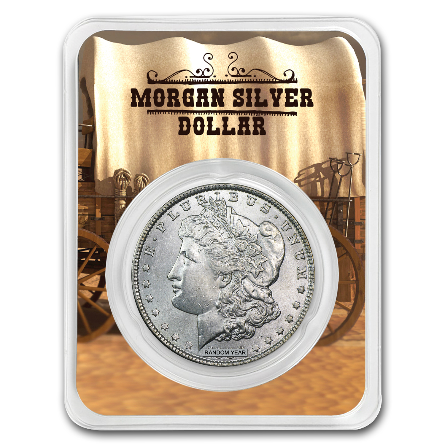 Buy 1878-1904 Morgan Silver Dollar Wagon Card BU (Random Year)