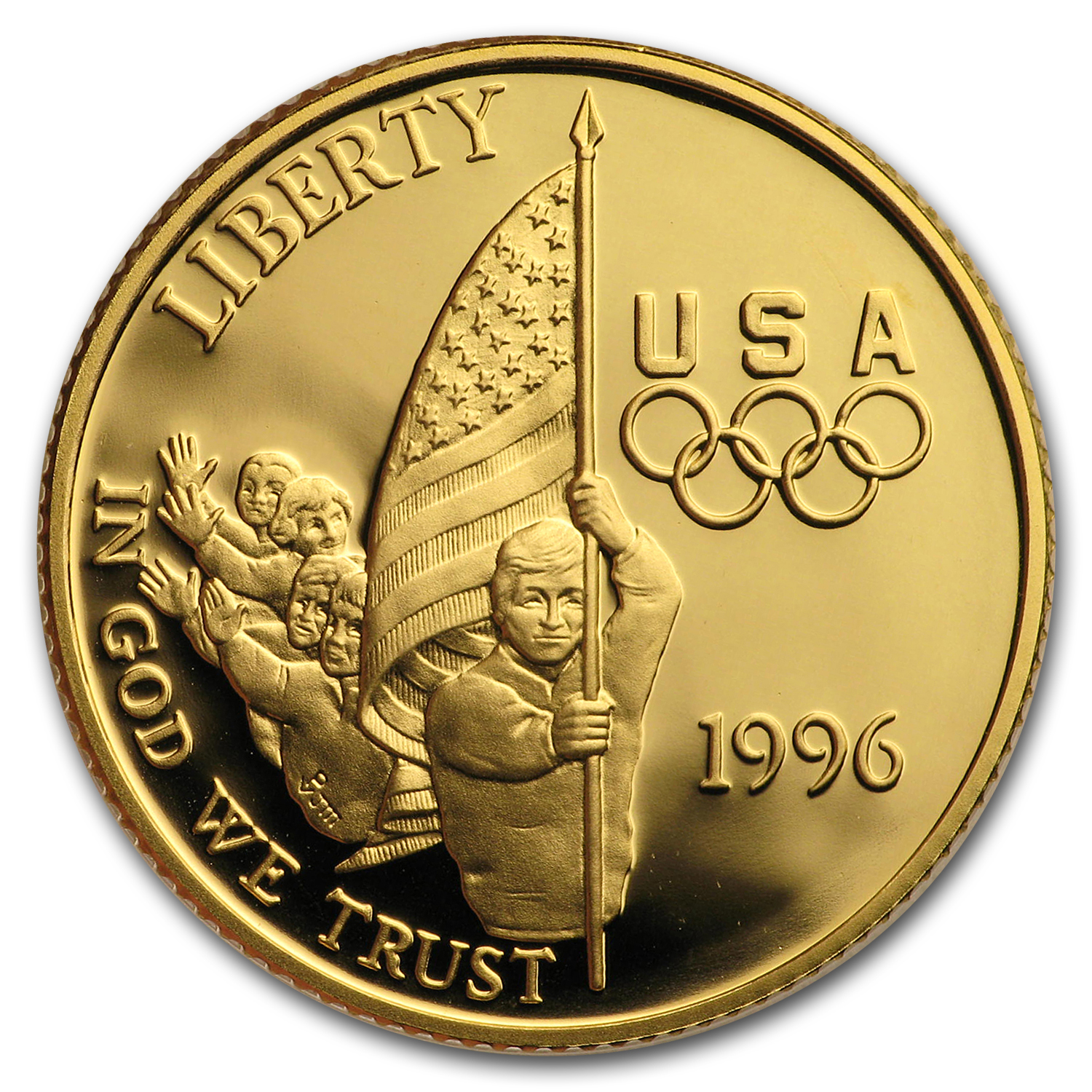 Buy 1996-W Gold $5 Commem Flag Bearer Proof (Capsule Only)