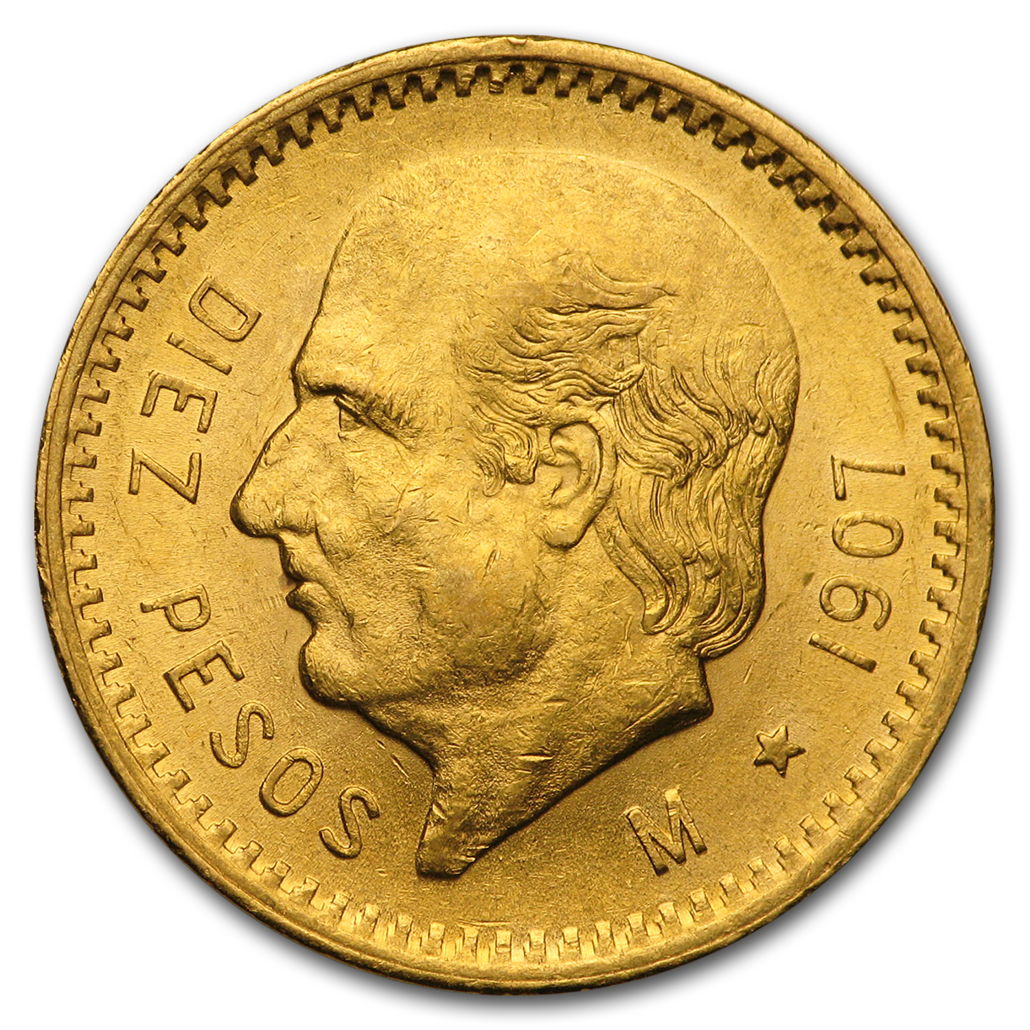 Buy 1907 Mexico Gold 10 Pesos BU - Click Image to Close