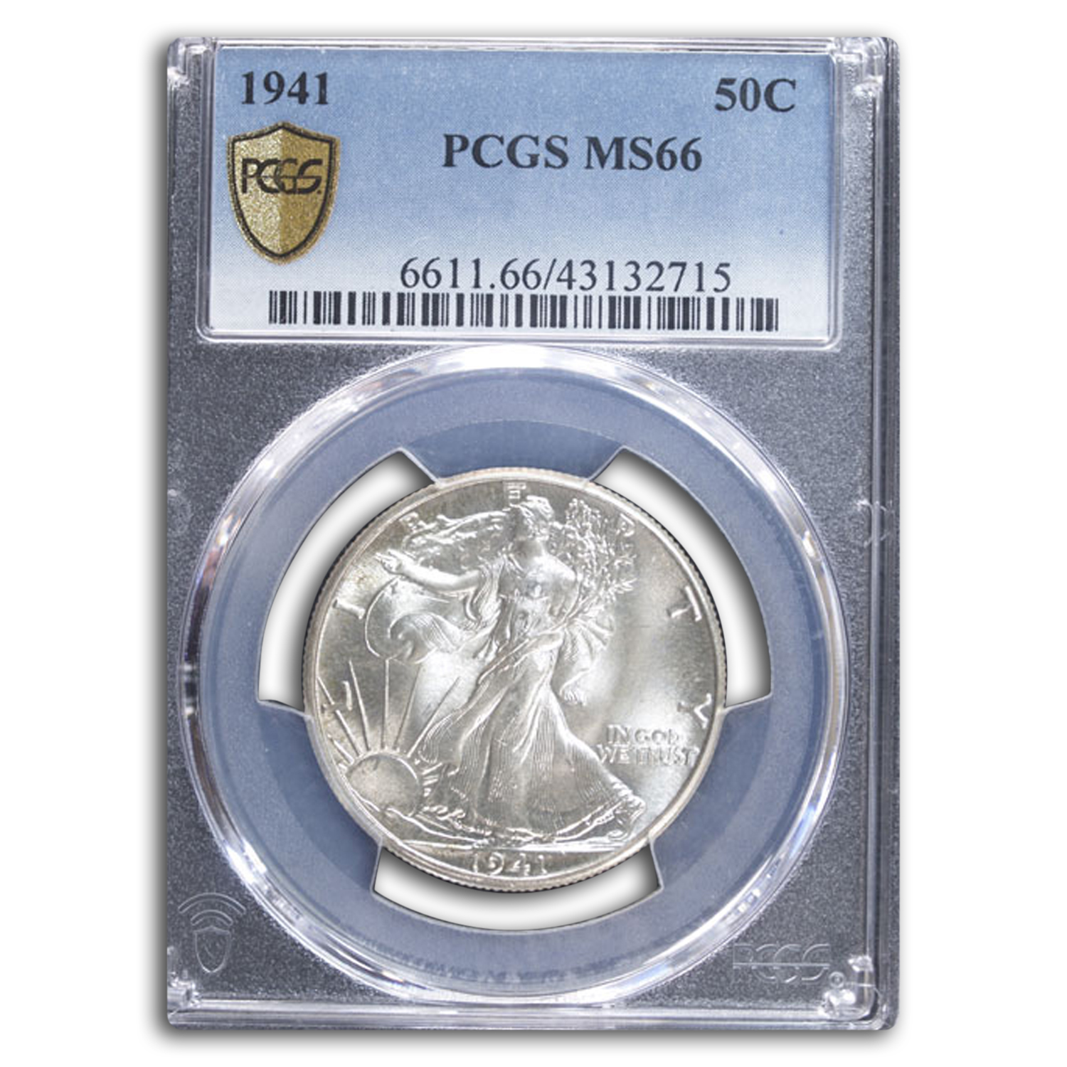 Buy 1941 Walking Liberty Half Dollar MS-66 PCGS