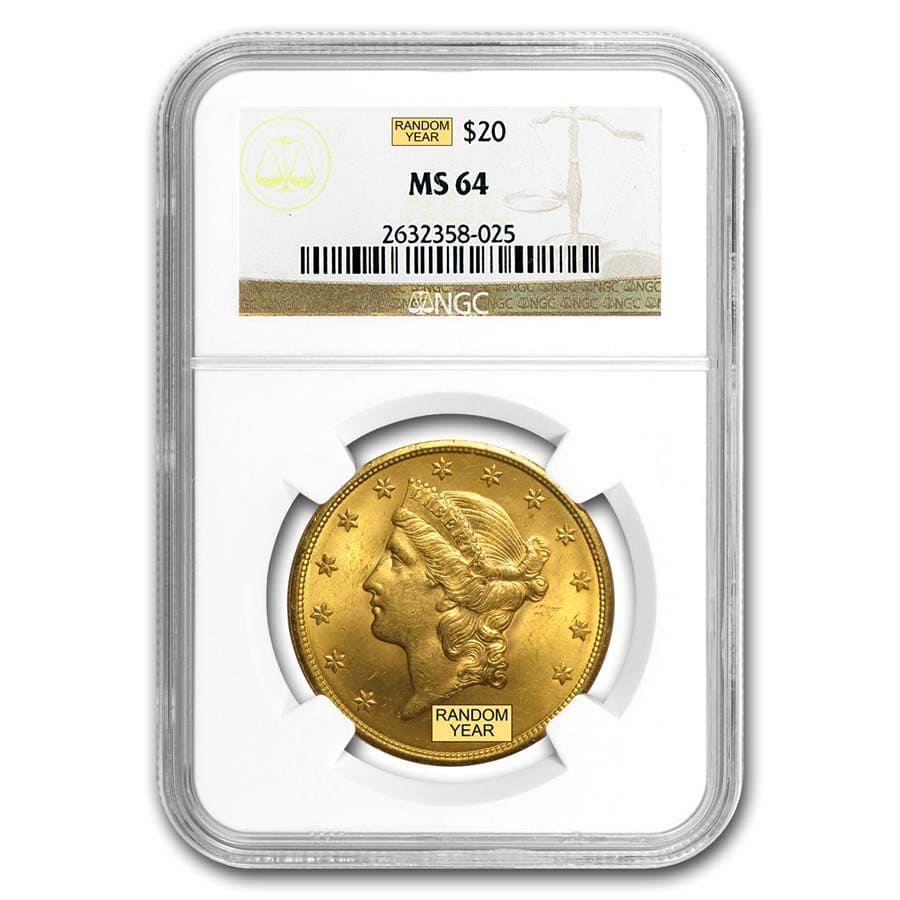 Buy $20 Liberty Gold Double Eagle MS-64 NGC (Random)