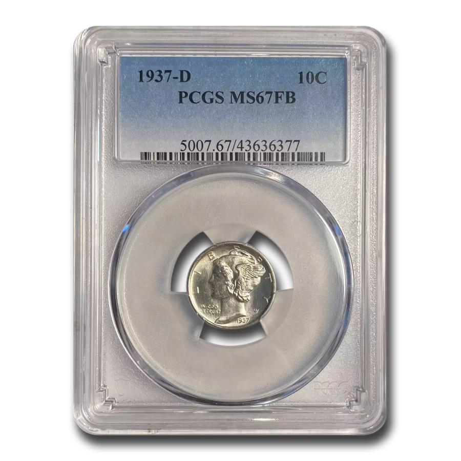 Buy 1937-D Mercury Dime MS-67 PCGS (FB)