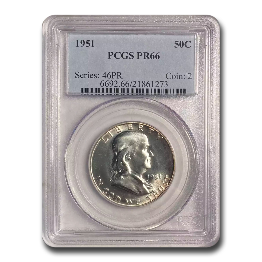 Buy 1951 Franklin Half Dollar PR-66 PCGS