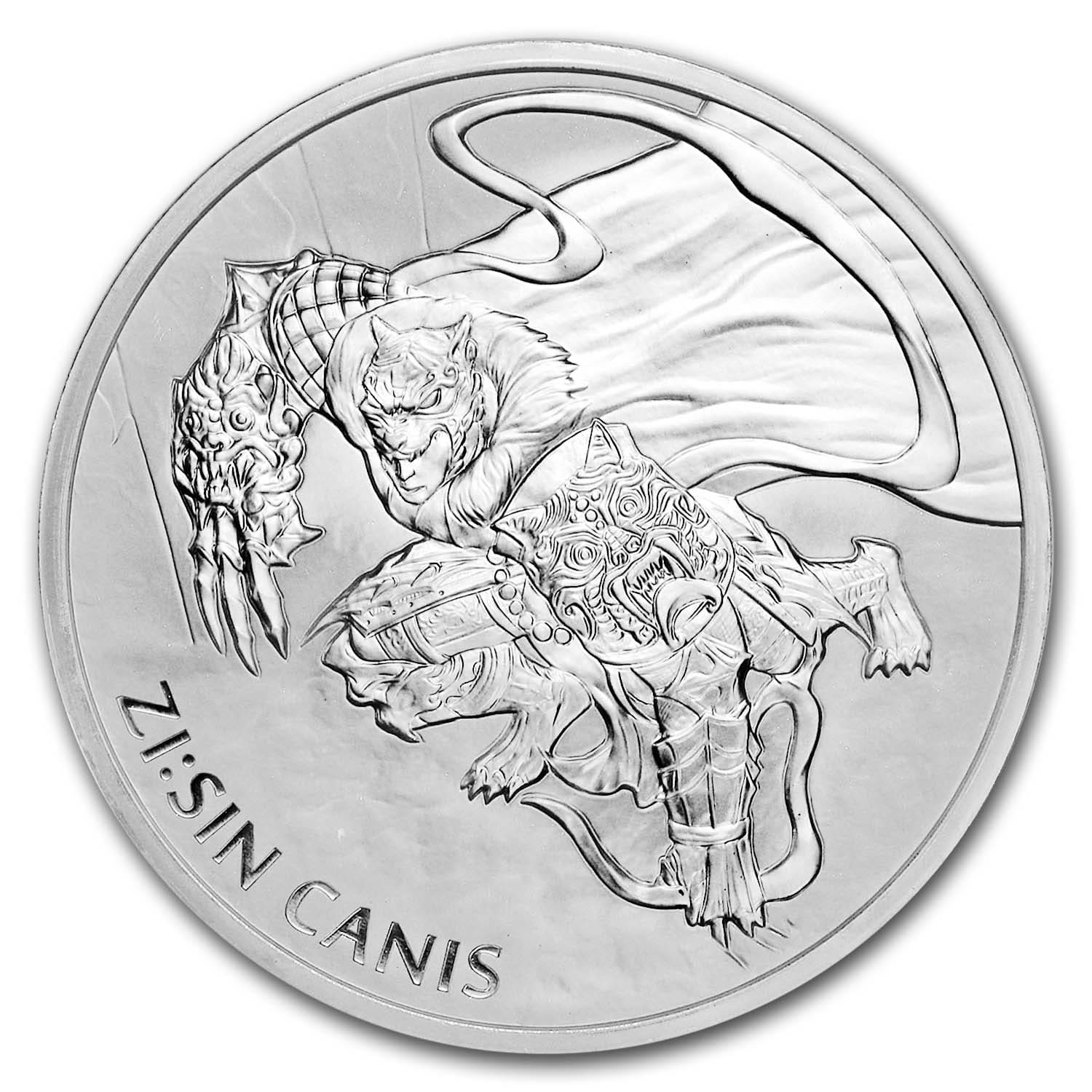 Buy 2018 South Korea 1 oz Silver ZI:SIN Canis BU - Click Image to Close