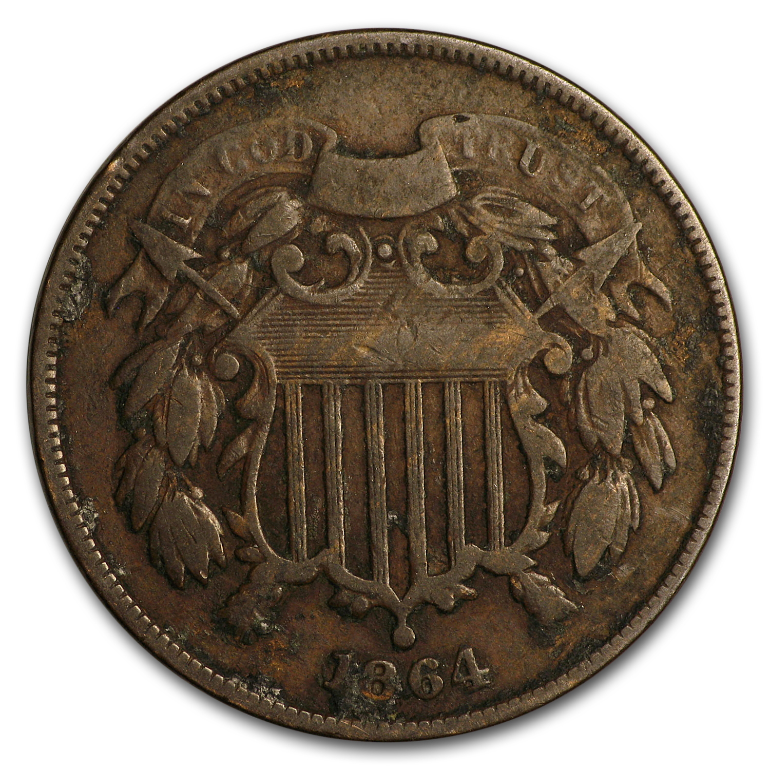 Buy 1864 Two Cent Piece VG - Click Image to Close