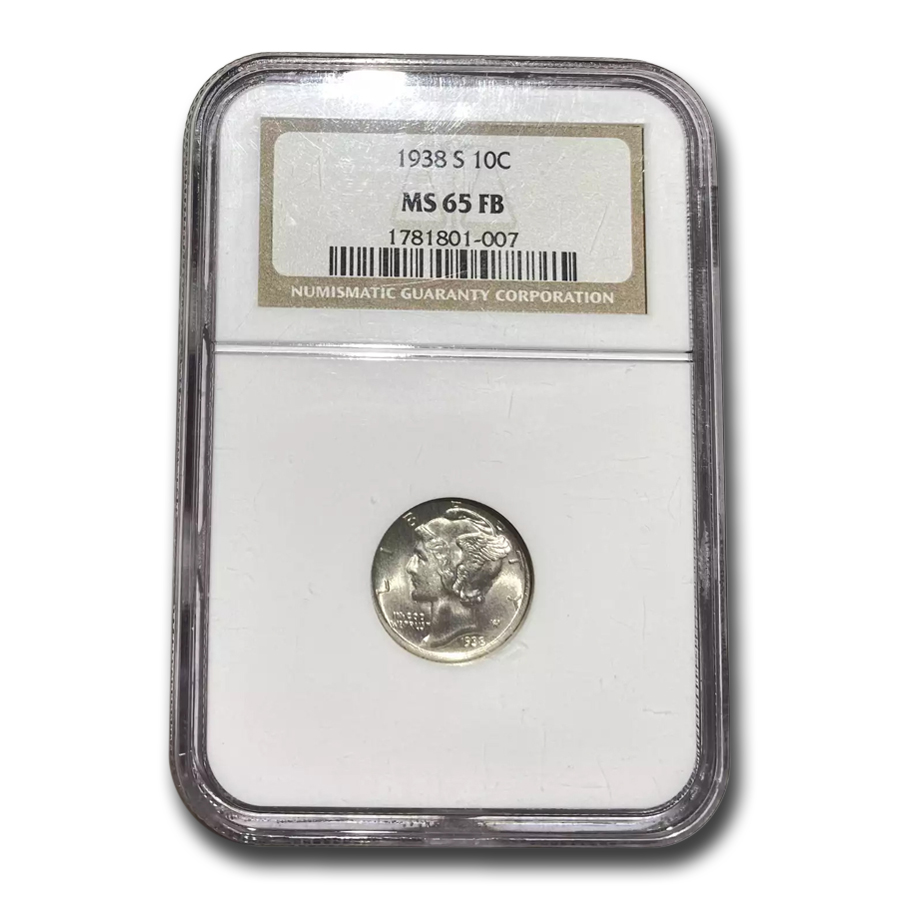 Buy 1938-S Mercury Dime MS-65 NGC (FB)