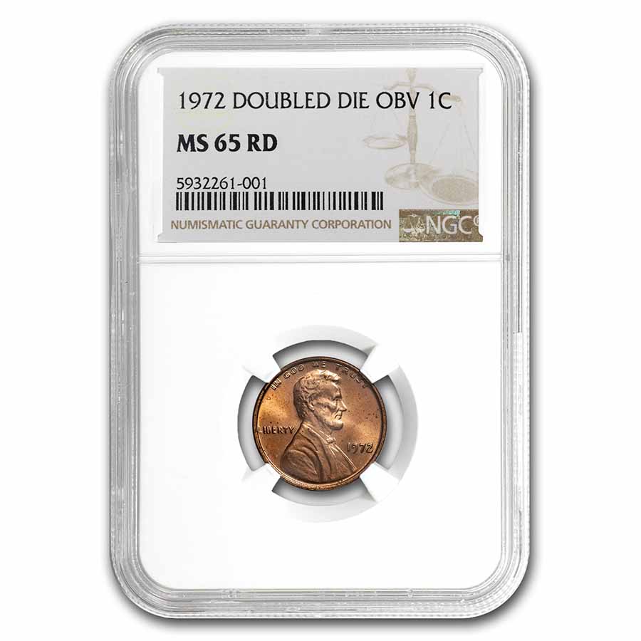 Buy 1972 Doubled Die Obverse Lincoln Cent MS-65 NGC (Red)