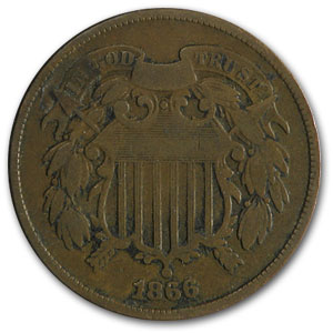 Buy 1866 Two Cent Piece VG - Click Image to Close
