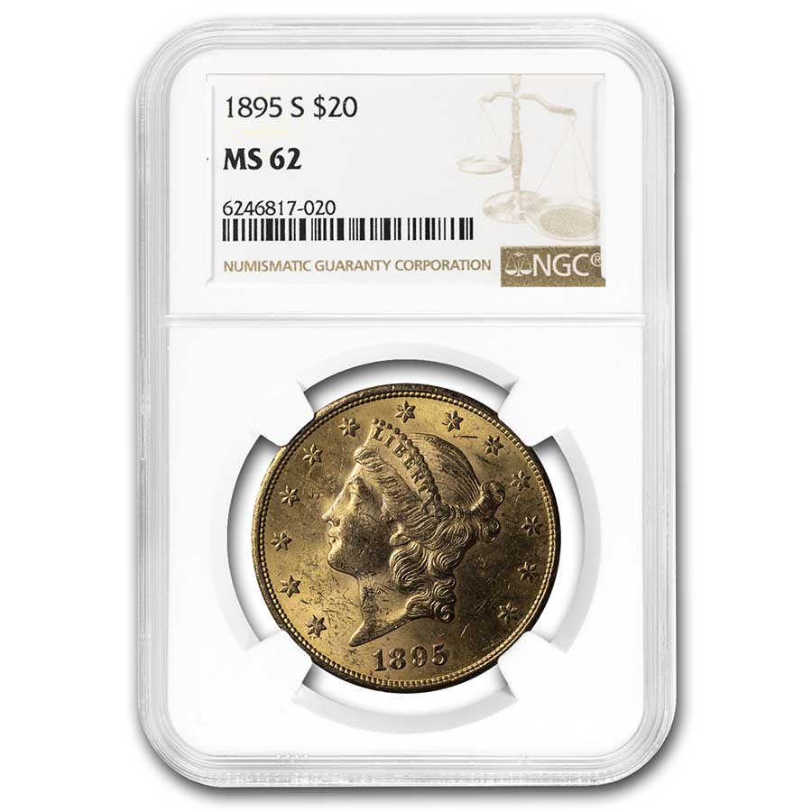 Buy 1895-S $20 Liberty Gold Double Eagle MS-62 NGC