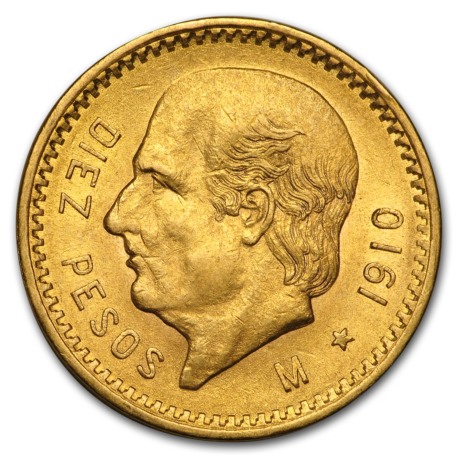 Buy 1910 Mexico Gold 10 Pesos BU
