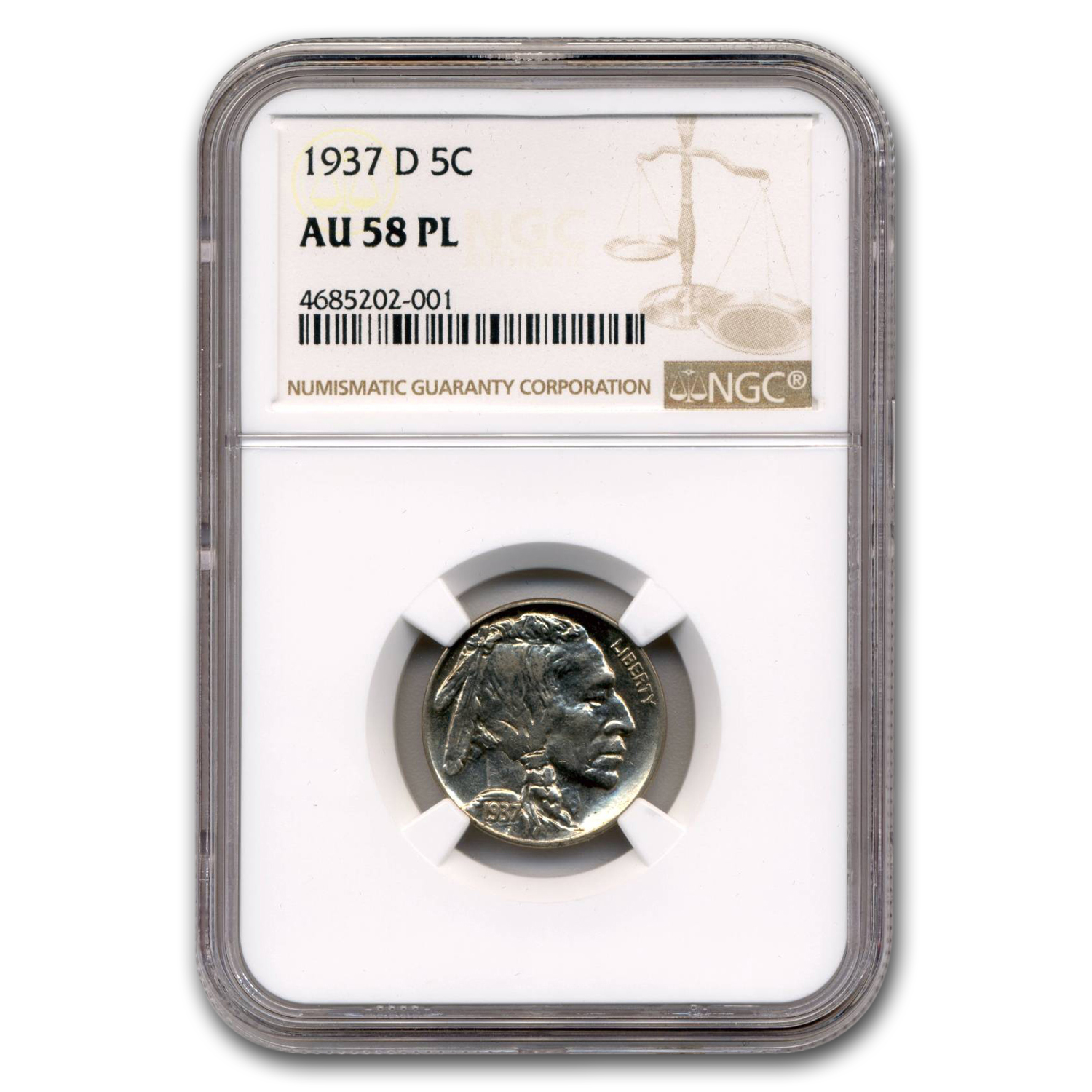 Buy 1937-D Buffalo Nickel AU-58 NGC (PL)