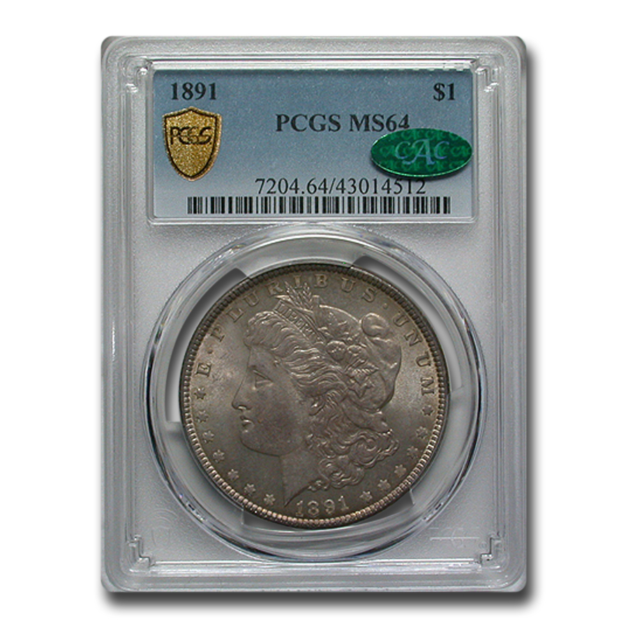 Buy 1891 Morgan Dollar MS-64 PCGS CAC