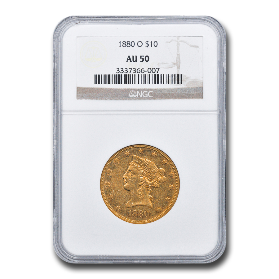 Buy 1880-O $10 Liberty Gold Eagle AU-50 NGC