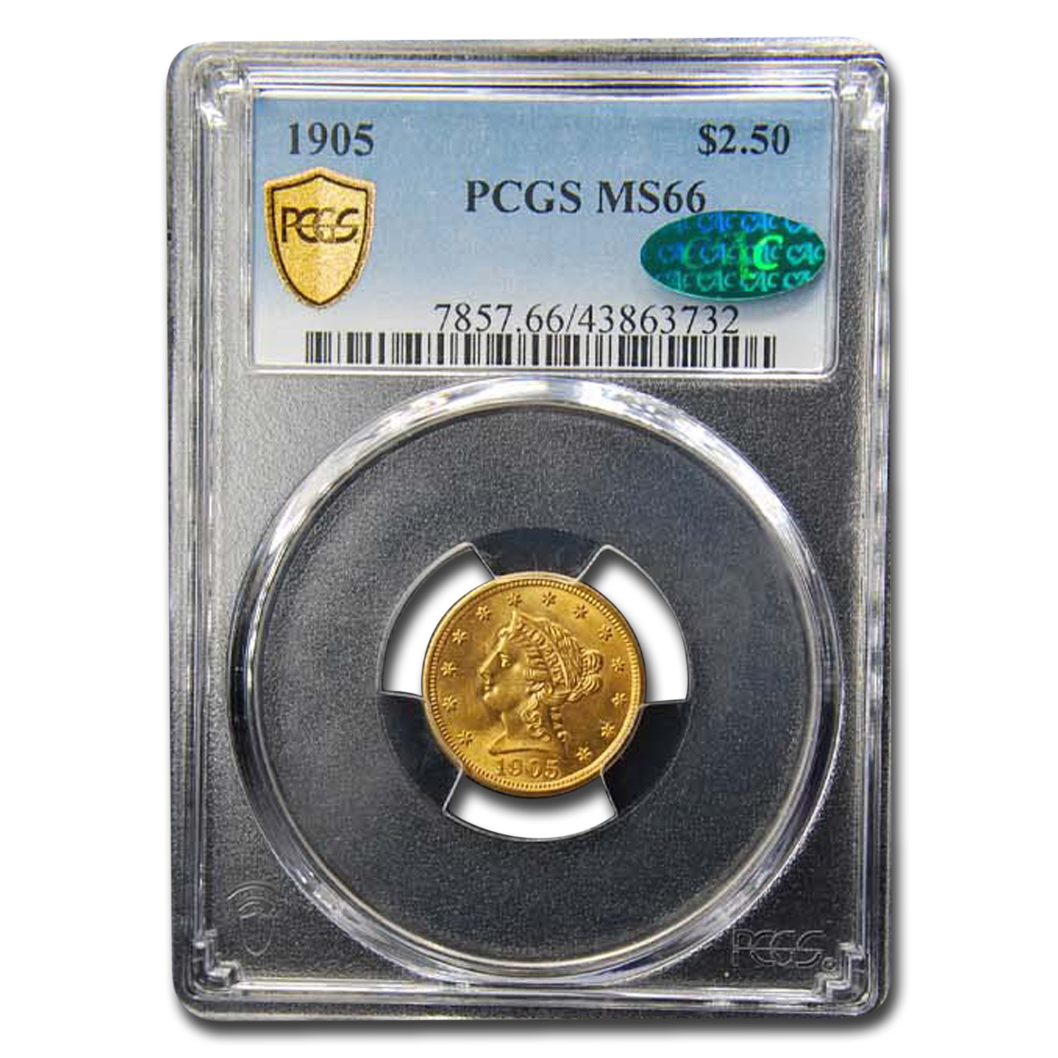 Buy 1905 $2.50 Liberty Gold Quarter Eagle MS-66 PCGS CAC