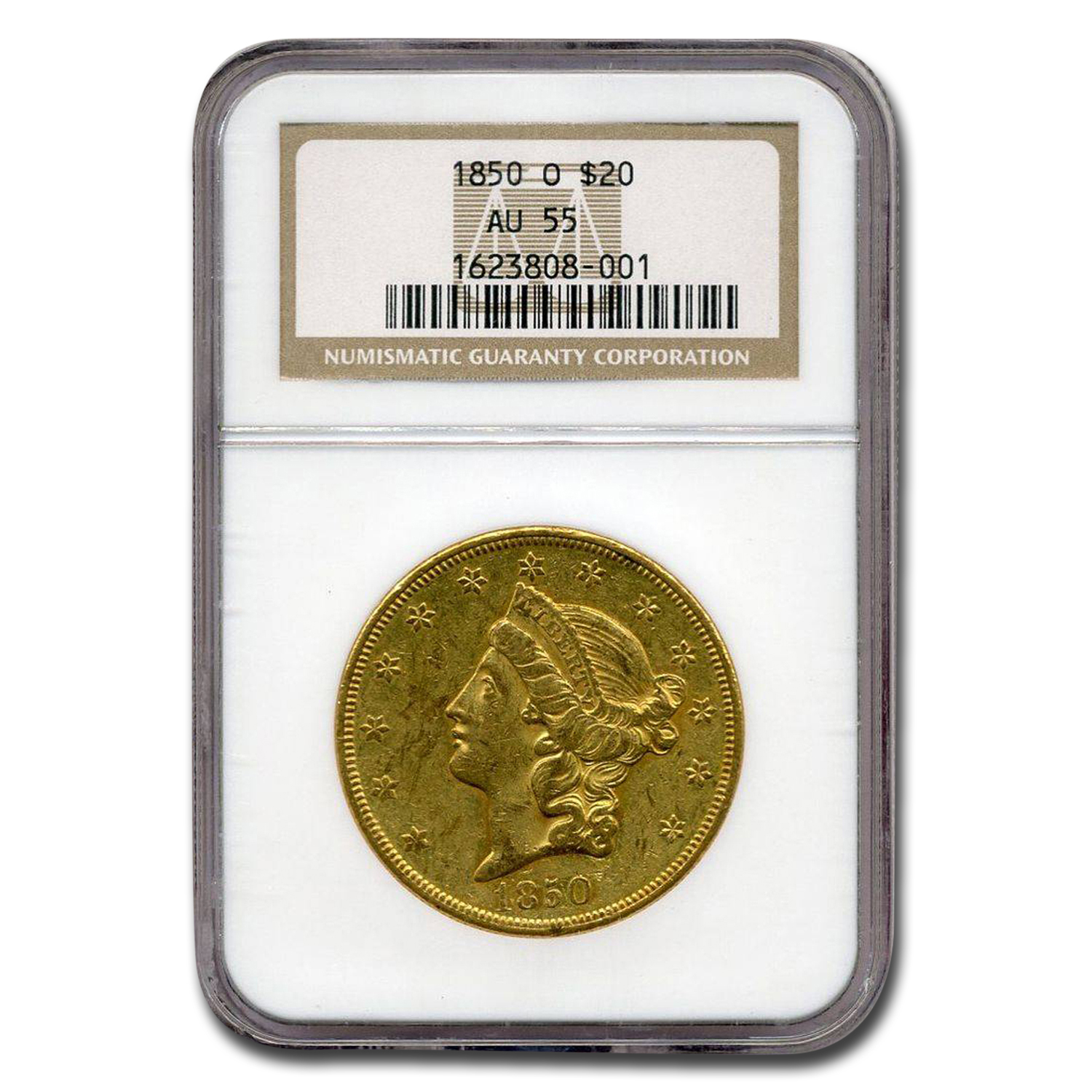 Buy 1850-O $20 Liberty Gold Double Eagle AU-55 NGC
