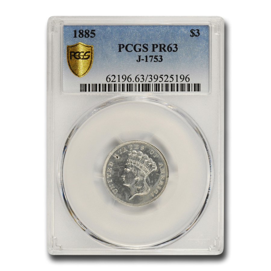 Buy 1885 $3 Princess Pattern PR-63 PCGS (J-1753)