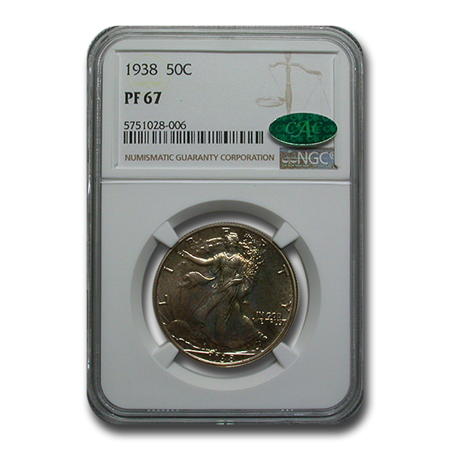 Buy 1938 Walking Liberty Half Dollar PF-67 NGC CAC