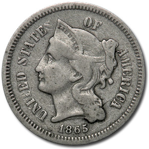 Buy 1865 3 Cent Nickel Fine