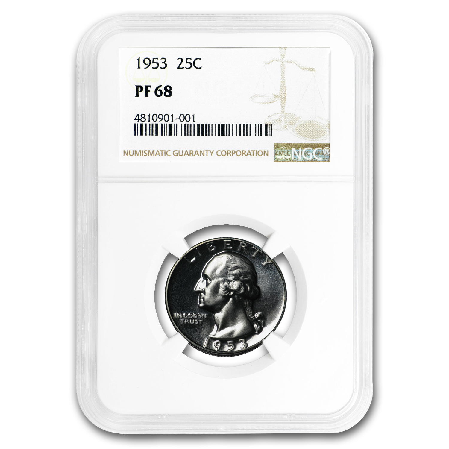 Buy PF-68 NGC 1953 Washington Quarter