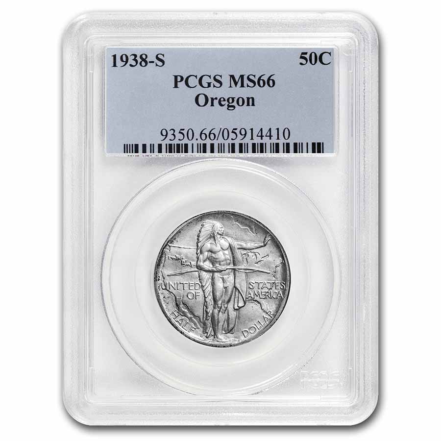 Buy 1938-S Oregon Commemorative Half Dollar MS-66 PCGS