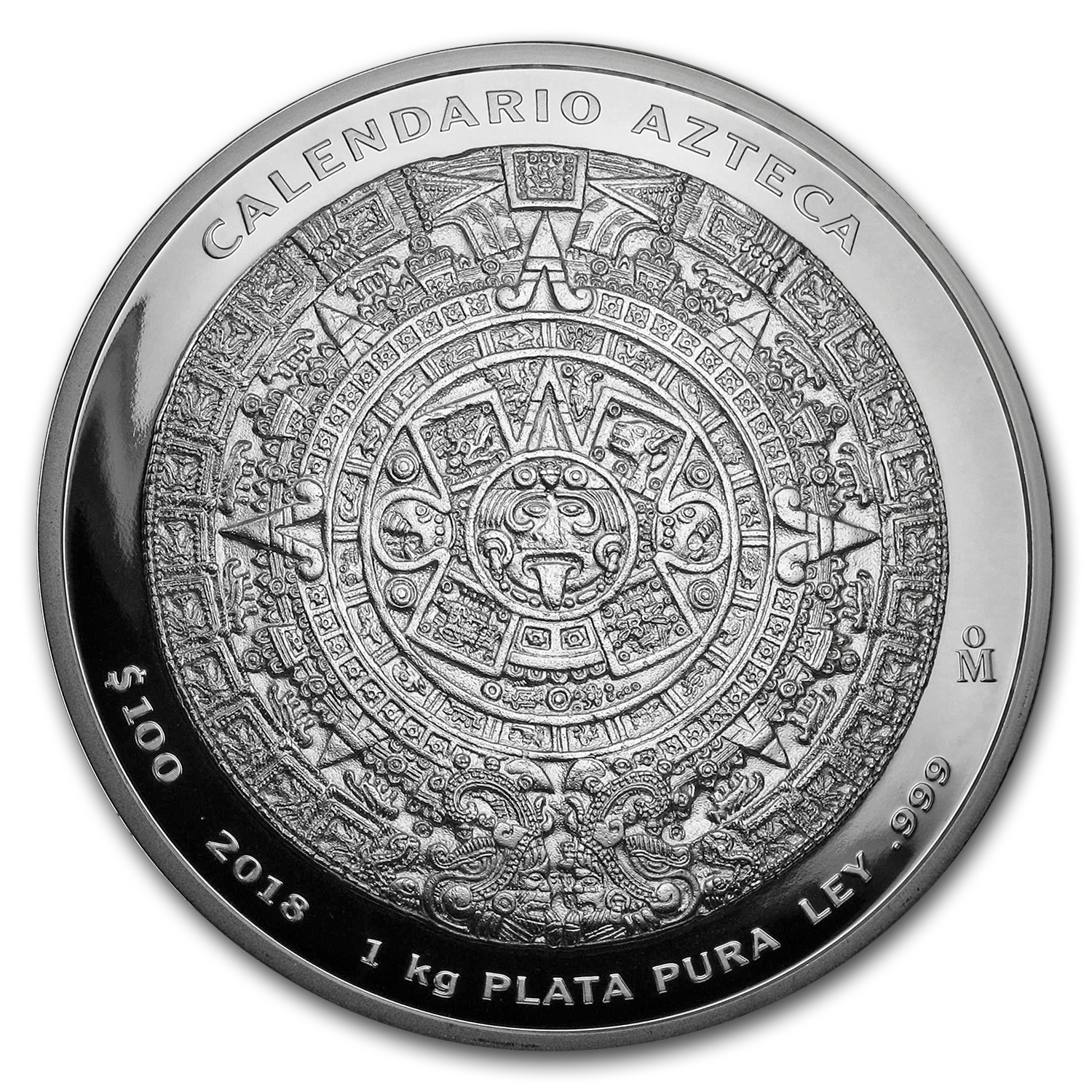 Buy 2018 Mexico 1 kilo Silver Aztec Calendar (w/Box & COA)