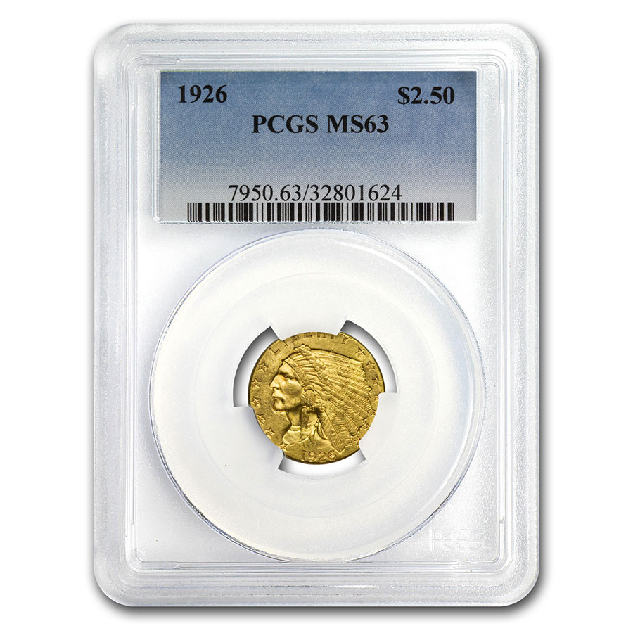 Buy 1926 $2.50 Indian Gold Quarter Eagle MS-63 PCGS