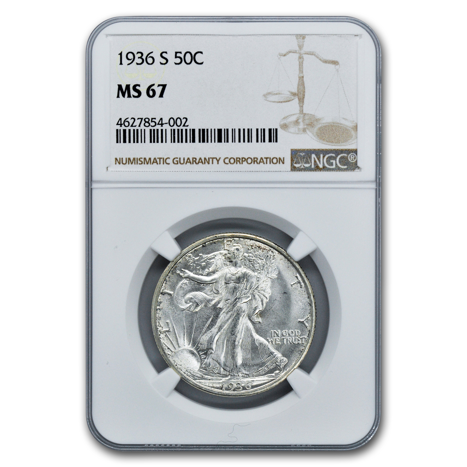 Buy 1936-S Walking Liberty Half Dollar MS-67 NGC