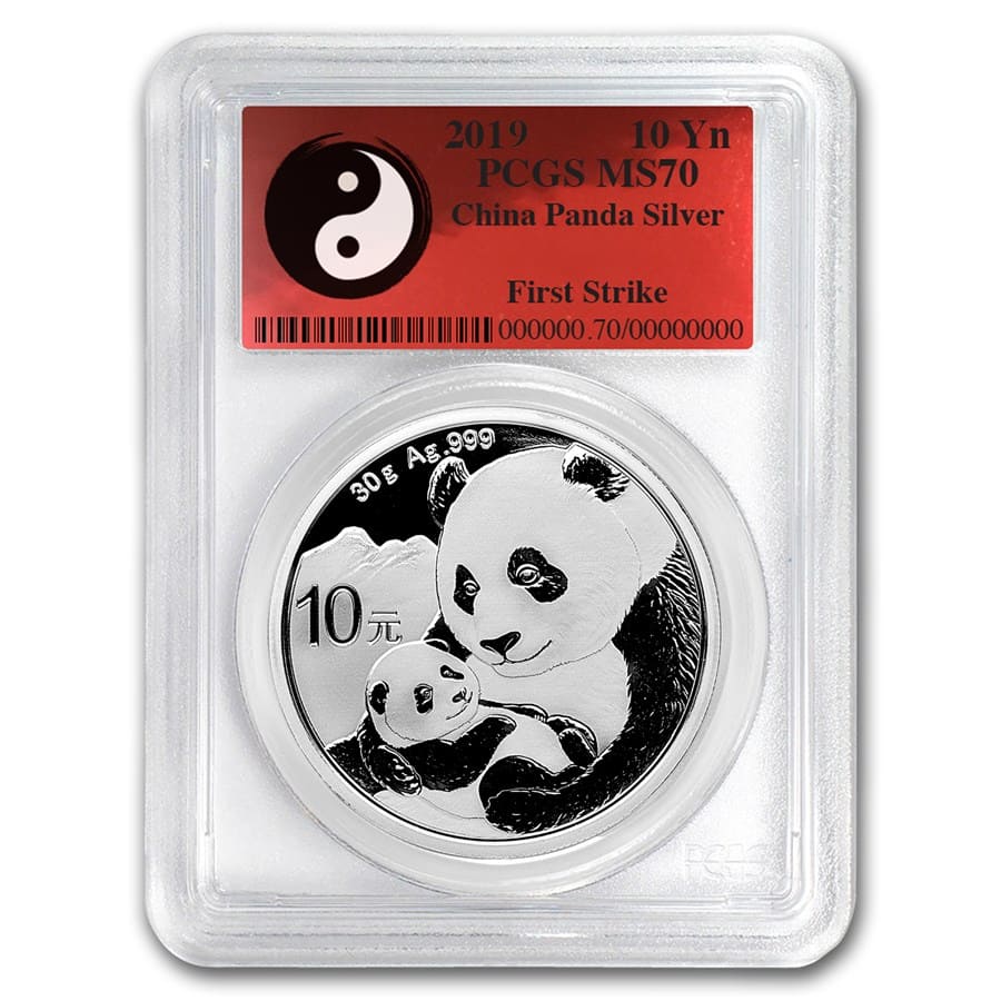Buy 2019 China 30 gram Silver Panda MS-70 PCGS (FS, Yin-Yang)