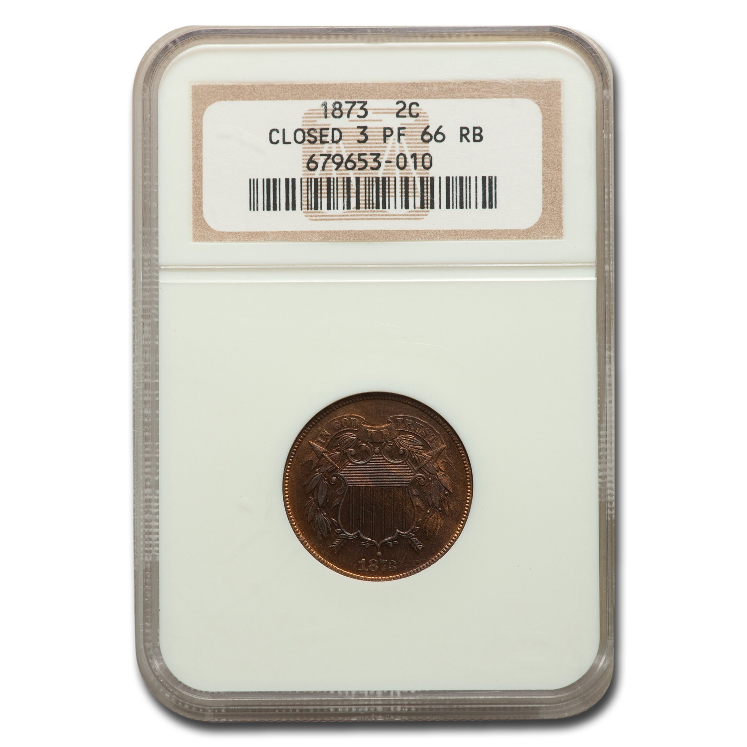 Buy 1873 Two Cent Piece PF-66 NGC (Red/Brown, Closed 3)