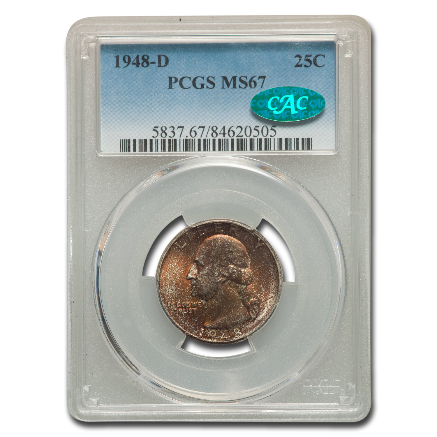 Buy 1948-D Washington Quarter MS-67 PCGS CAC