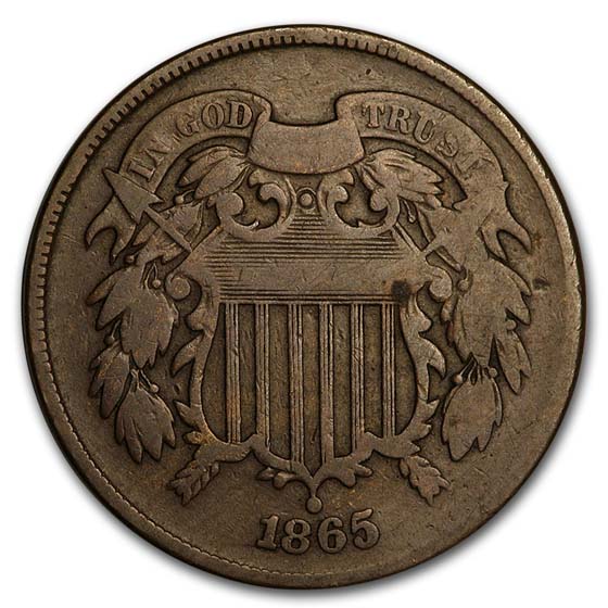 Buy 1865 Two Cent Piece Good - Click Image to Close