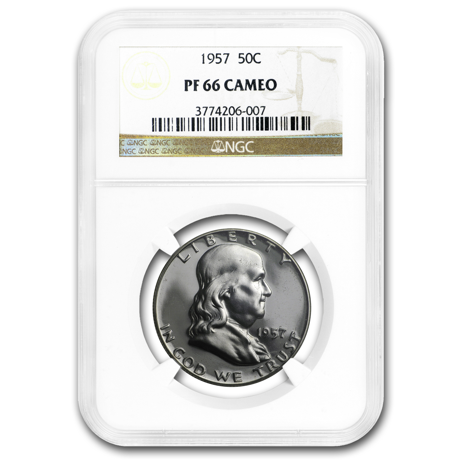 Buy 1957 Franklin Half Dollar PF-66 Cameo NGC