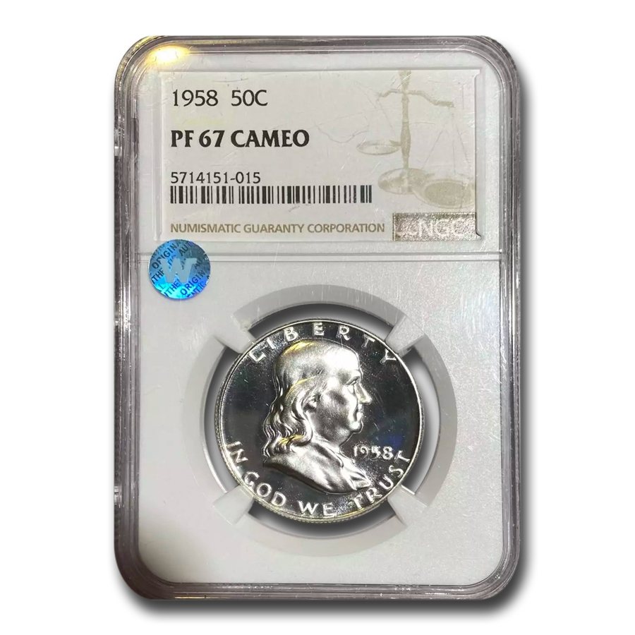 Buy 1958 Franklin Half Dollar PF-67 Cameo NGC