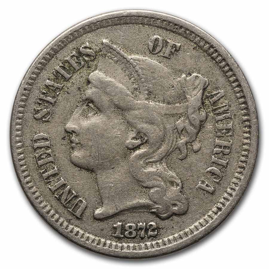 Buy 1872 3 Cent Nickel VF