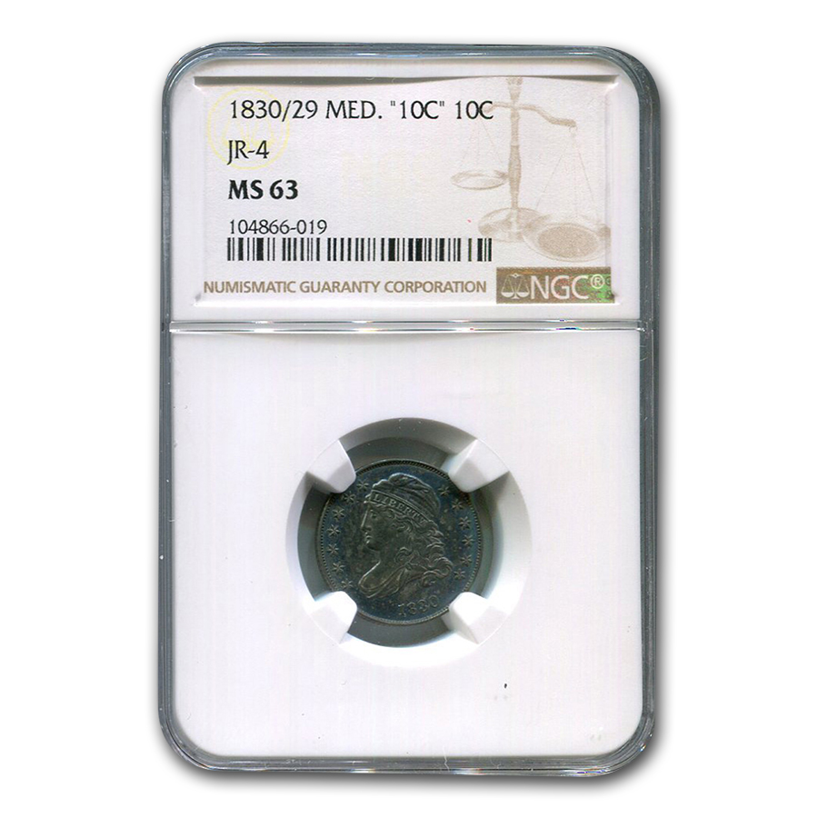 Buy 1830/29 Capped Bust Dime MS-63 NGC Medium (JR-4)