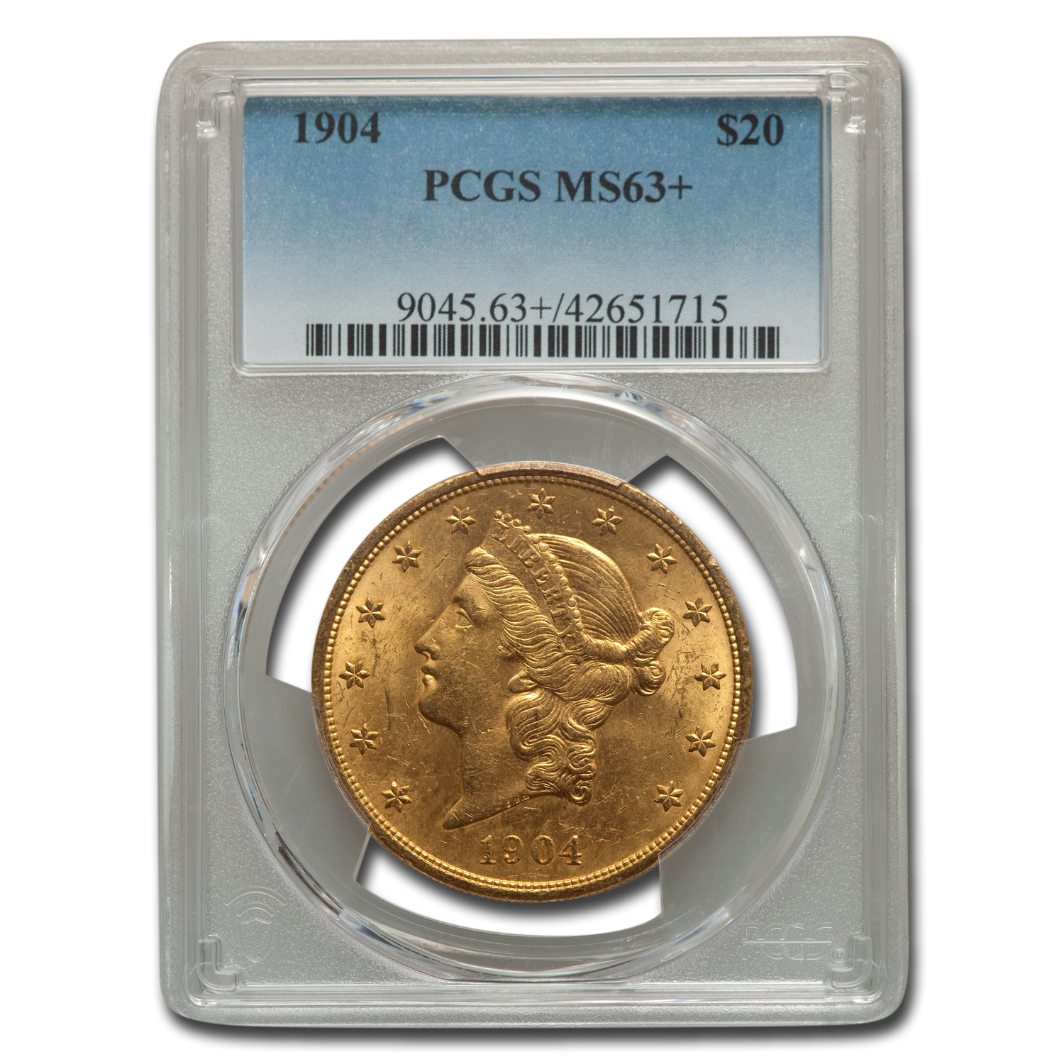 Buy 1904 $20 Liberty Gold Double Eagle MS-63+ PCGS (Plus)