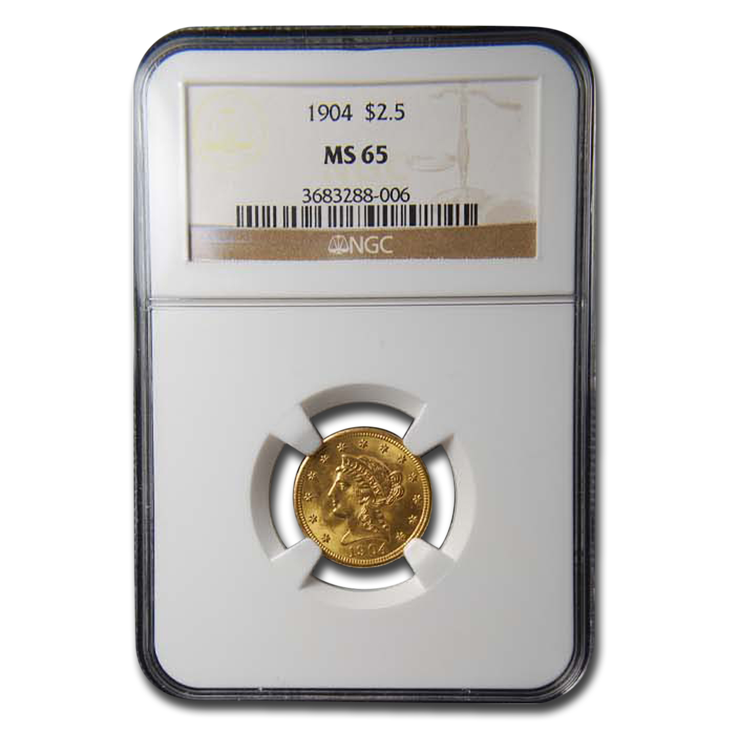 Buy 1904 $2.50 Liberty Gold Quarter Eagle MS-65 NGC