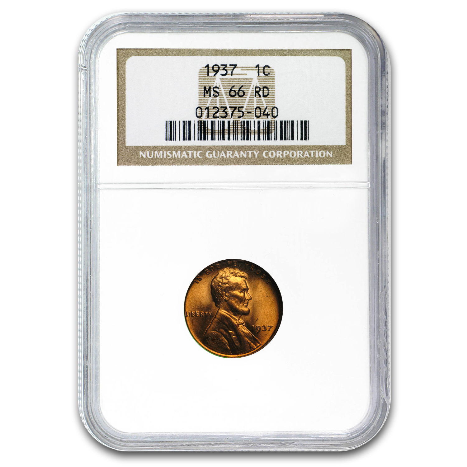 Buy 1937 Lincoln Cent MS-66 NGC (Red)
