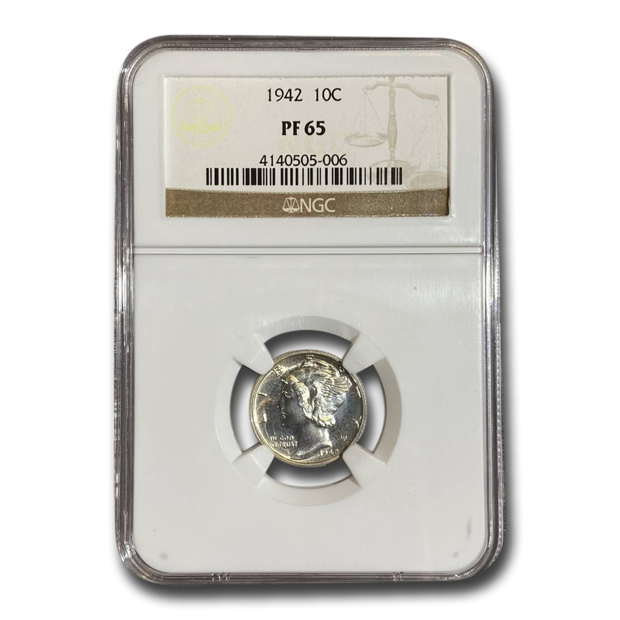 Buy 1942 Mercury Dime PF-65 NGC