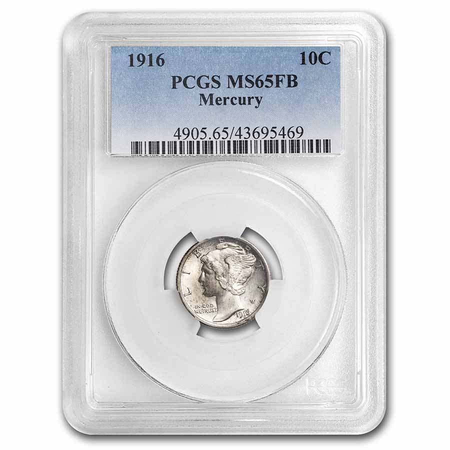 Buy 1916 Mercury Dime MS-65 PCGS (FB)