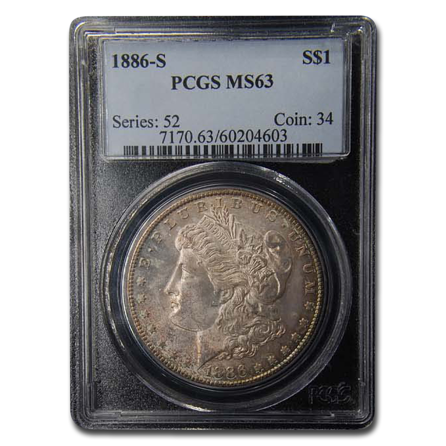 Buy 1886-S Morgan Dollar MS-63 PCGS (Toned) - Click Image to Close
