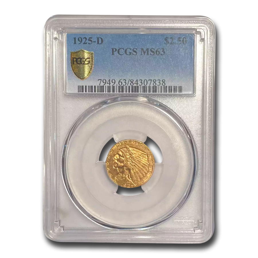 Buy 1925-D $2.50 Indian Gold Quarter Eagle MS-63 PCGS
