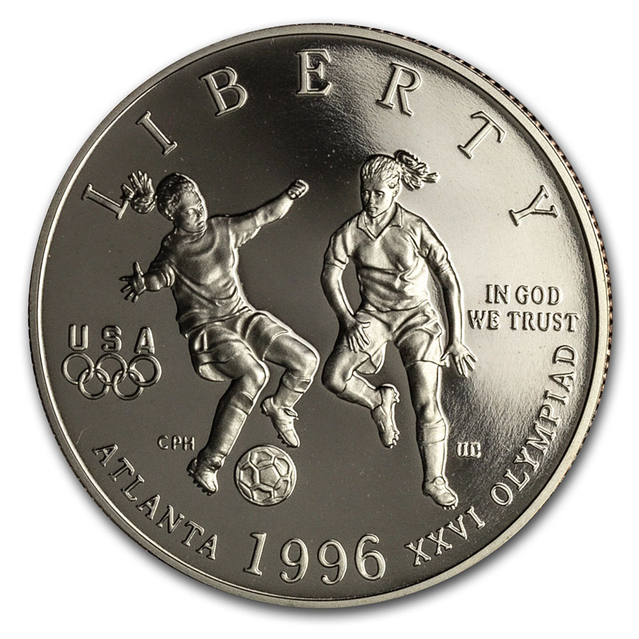 Buy 1996-S Olympics 1/2 Dollar Clad Soccer Prf Cap