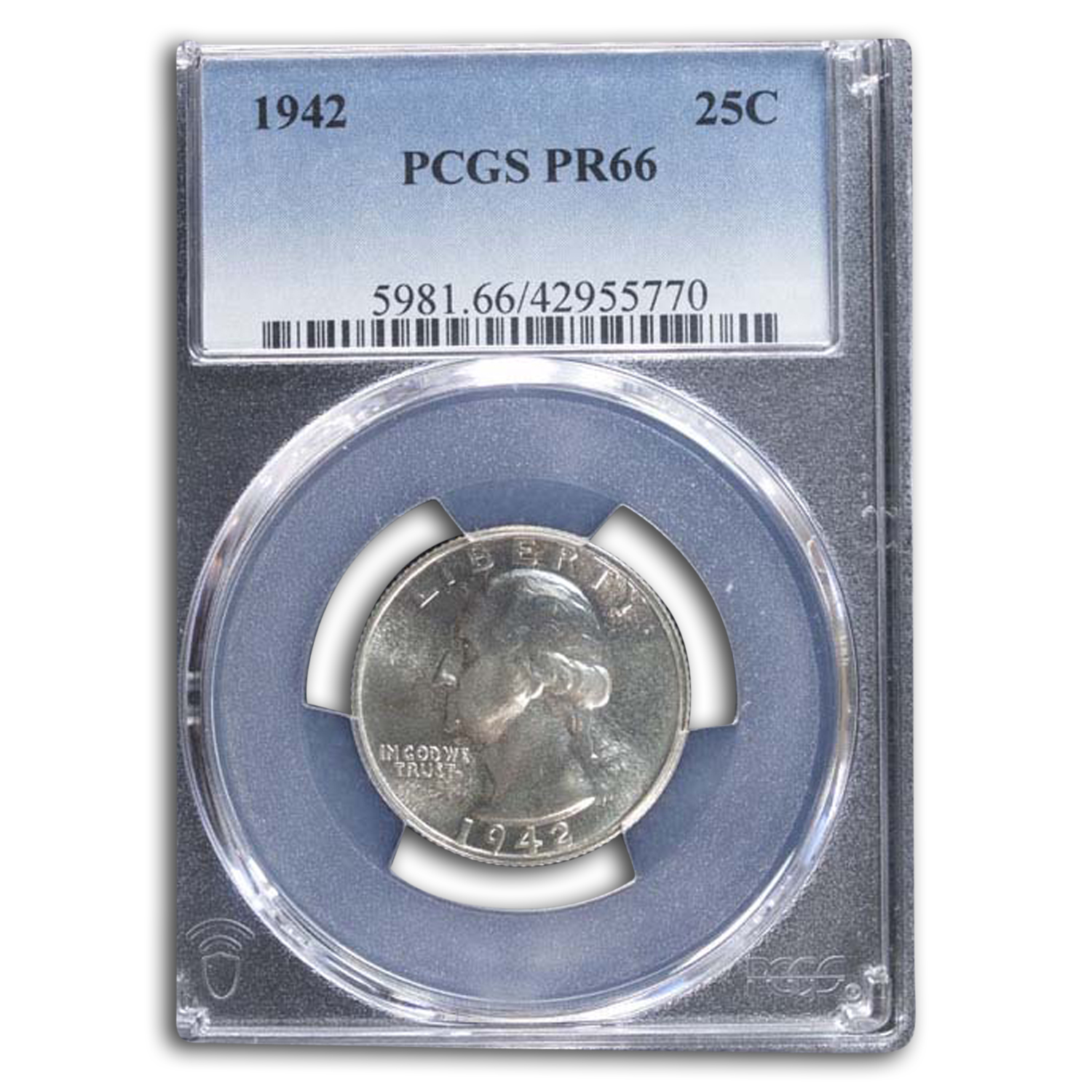 Buy 1942 Washington Quarter PR-66 PCGS
